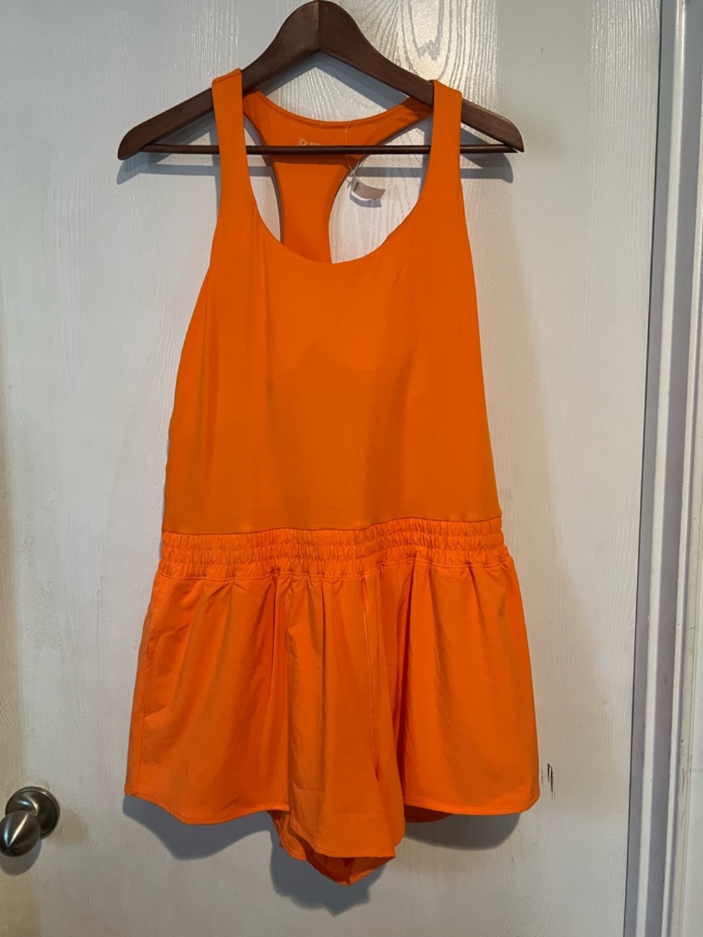 OFFLINE by Aerie Real Me Romper Orange Lounge Racerback Jumpsuit Sz XXL NWT